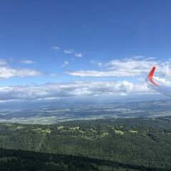 Flugwegposition um 14:51:07: Aufgenommen in der Nähe von Bezirk Moutier, Schweiz in 1417 Meter
